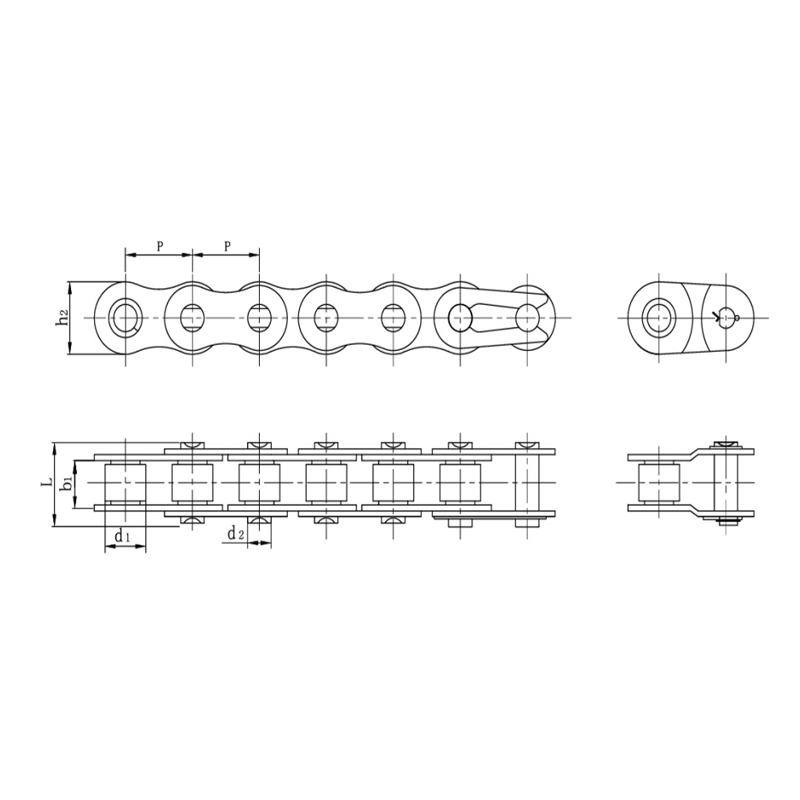 Precyzyjne łańcuchy rolkowe o krótkim skoku ze stali nierdzewnej