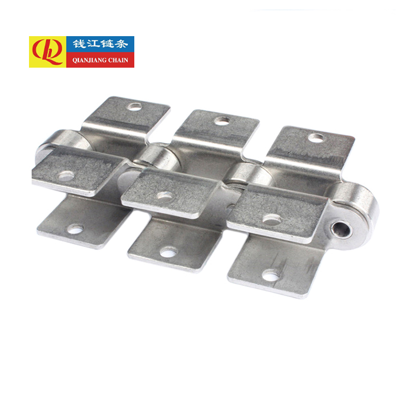 Osprzęt do łańcuchów przenośnikowych o podwójnej podziałce ze stali nierdzewnej