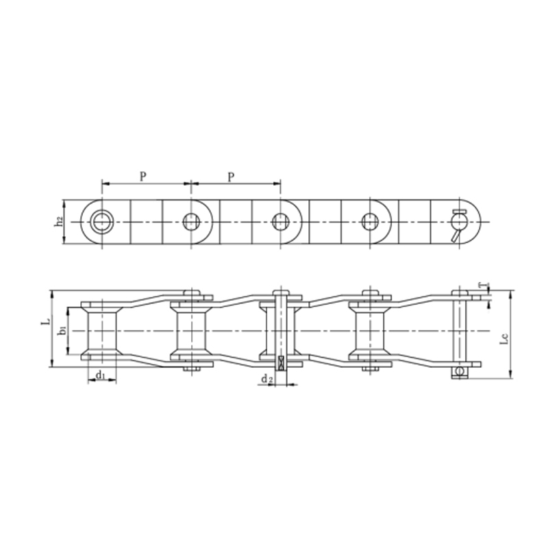 Spawane łańcuchy stalowe typu korbowego do młynów