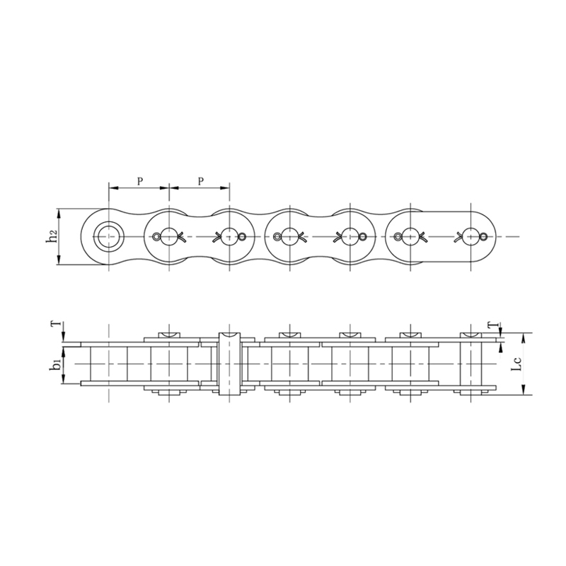 Łańcuchy rolkowe z zębatką o dużej wytrzymałości